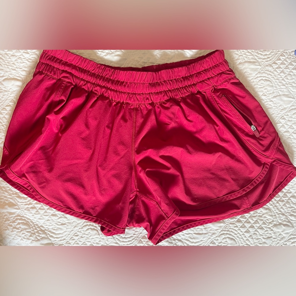 lululemon athletica Cherry Red Athletic Shorts. Size 12, 2.5”